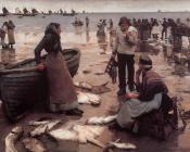 斯坦霍普 亚历山大 福布斯 : A Fish Sale on a Cornish Beach